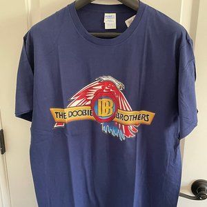 Port & Company L Doobie Brothers Eagle Navy SS T-Shirt NWT